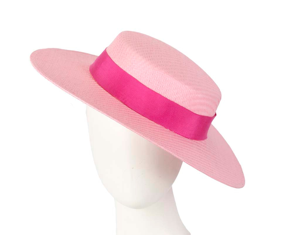 Pink & fuchsia boater hat by Max Alexander