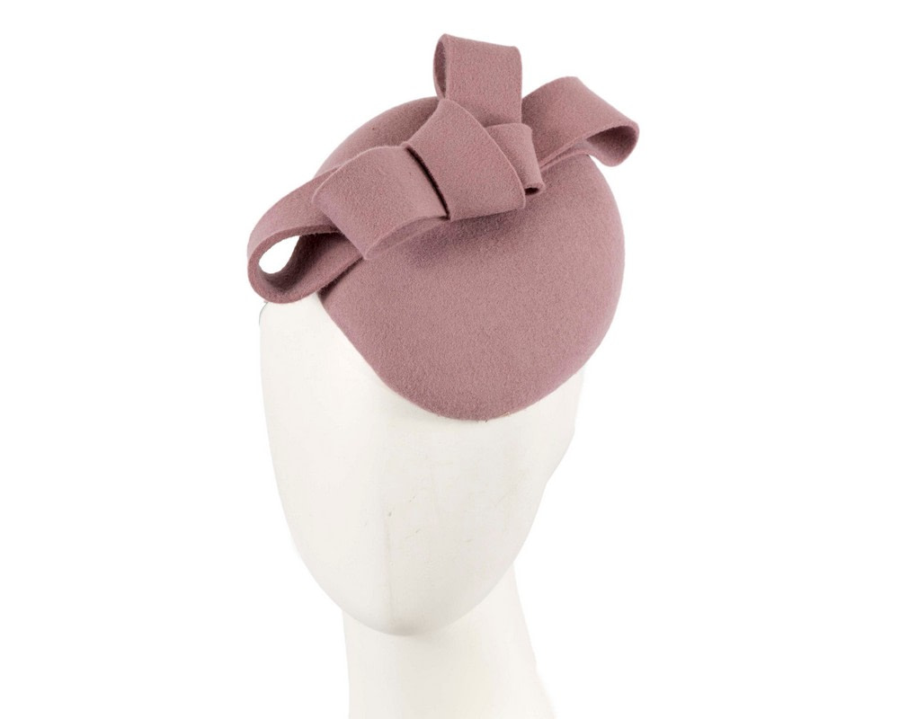Dusty pink pillbox with bow