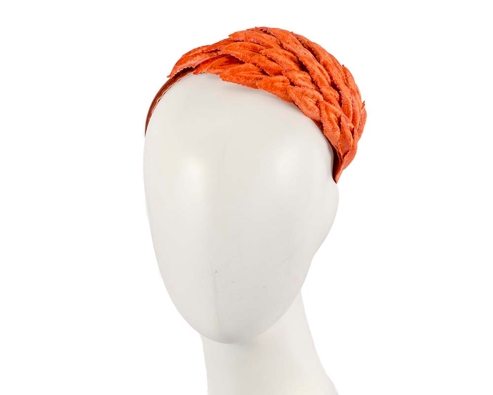 Petite orange headband fascinator by Max Alexander