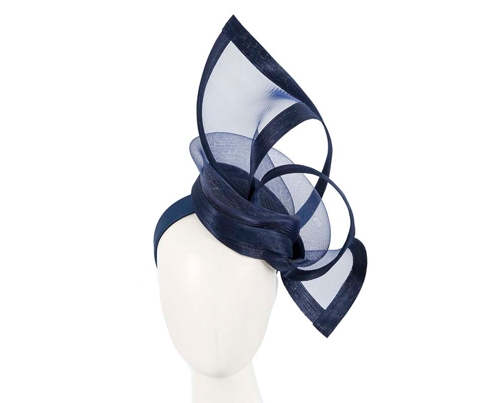 Bespoke Navy fascinator by Fillies Collection