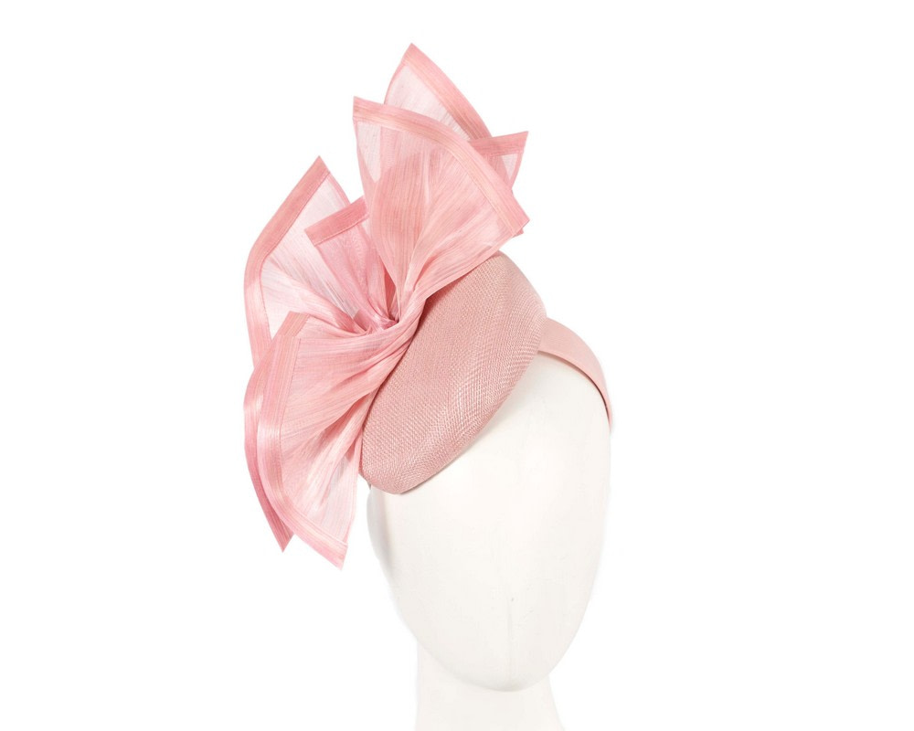 Bespoke pink spring racing fascinator pillbox by Fillies Collection
