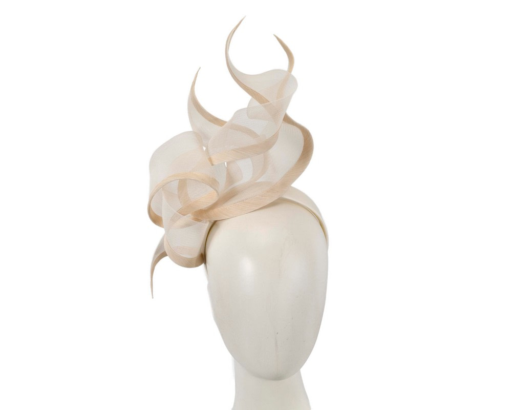 Exclusive tall cream fascinator by Fillies Collection