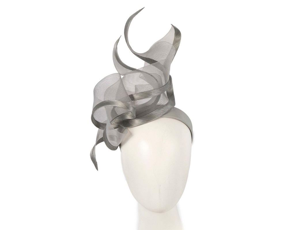 Exclusive tall silver fascinator by Fillies Collection