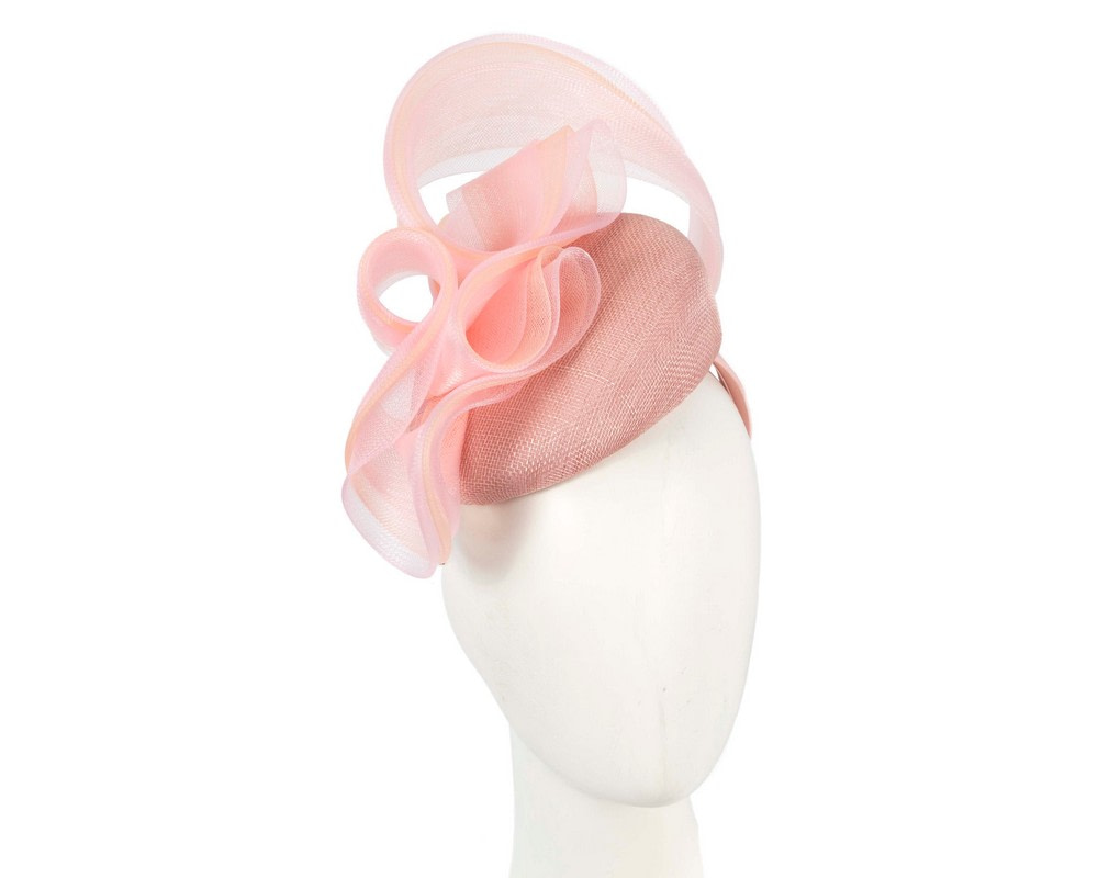 Pink racing pillbox fascinator by Fillies Collection