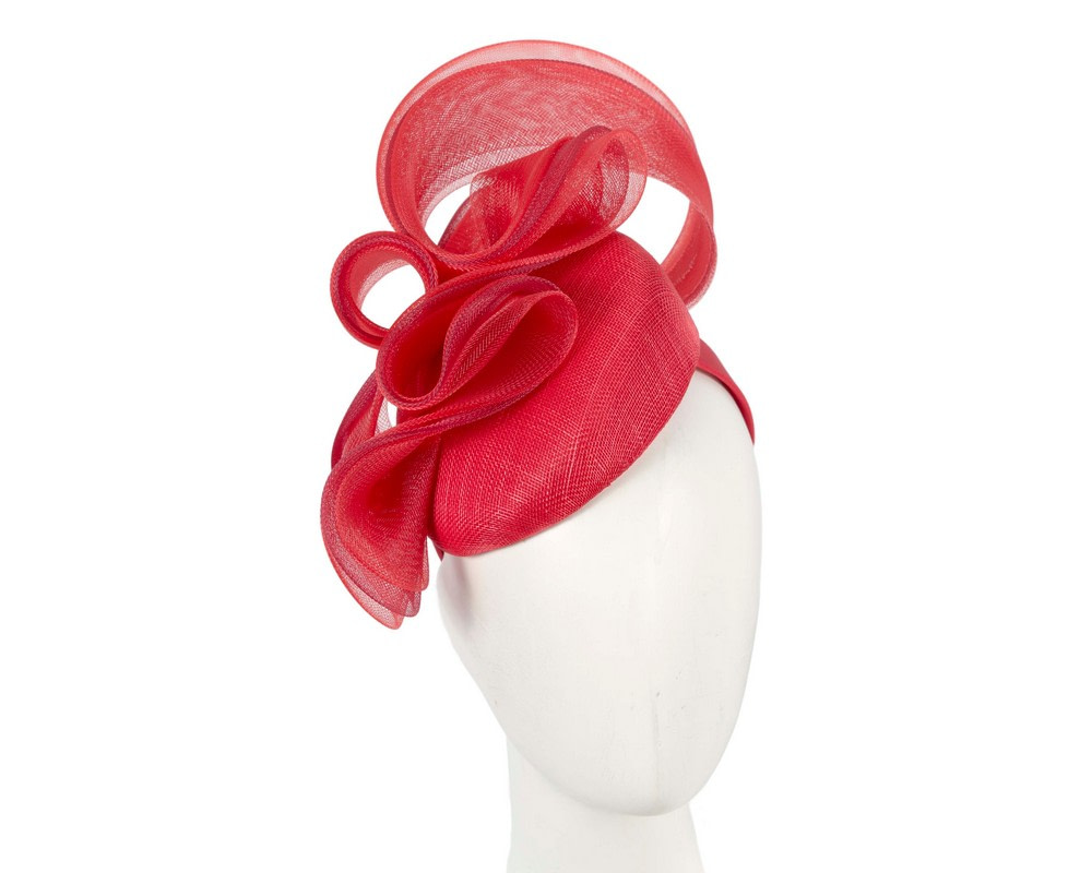 Red racing pillbox fascinator by Fillies Collection