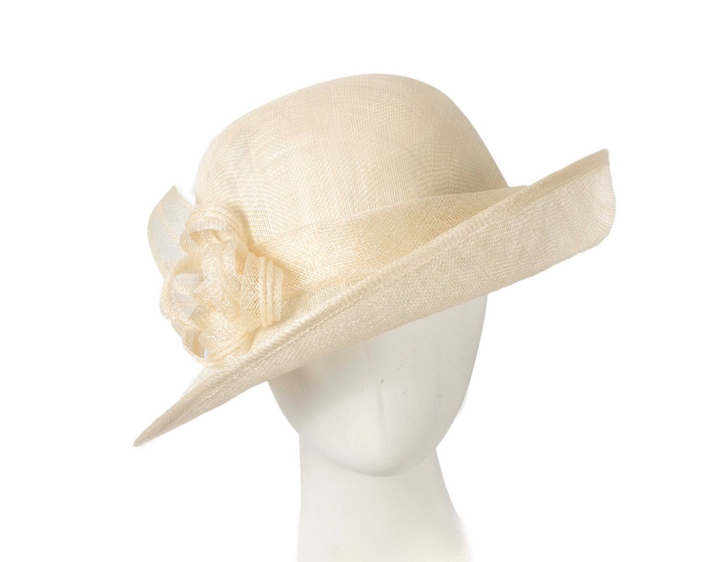 Cream cloche fashion hat by Max Alexander