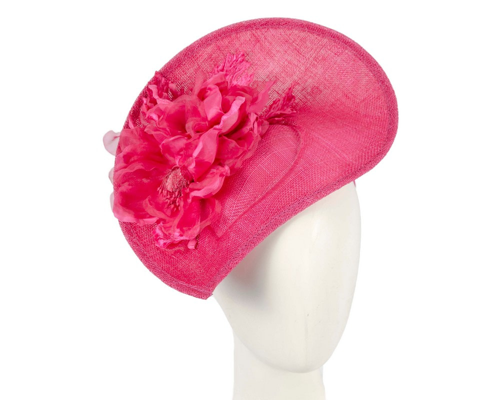 Fuchsia fascinator with large flower by Max Alexander