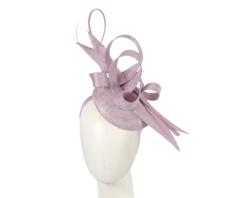 Tall lilac racing fascinator by Max Alexander