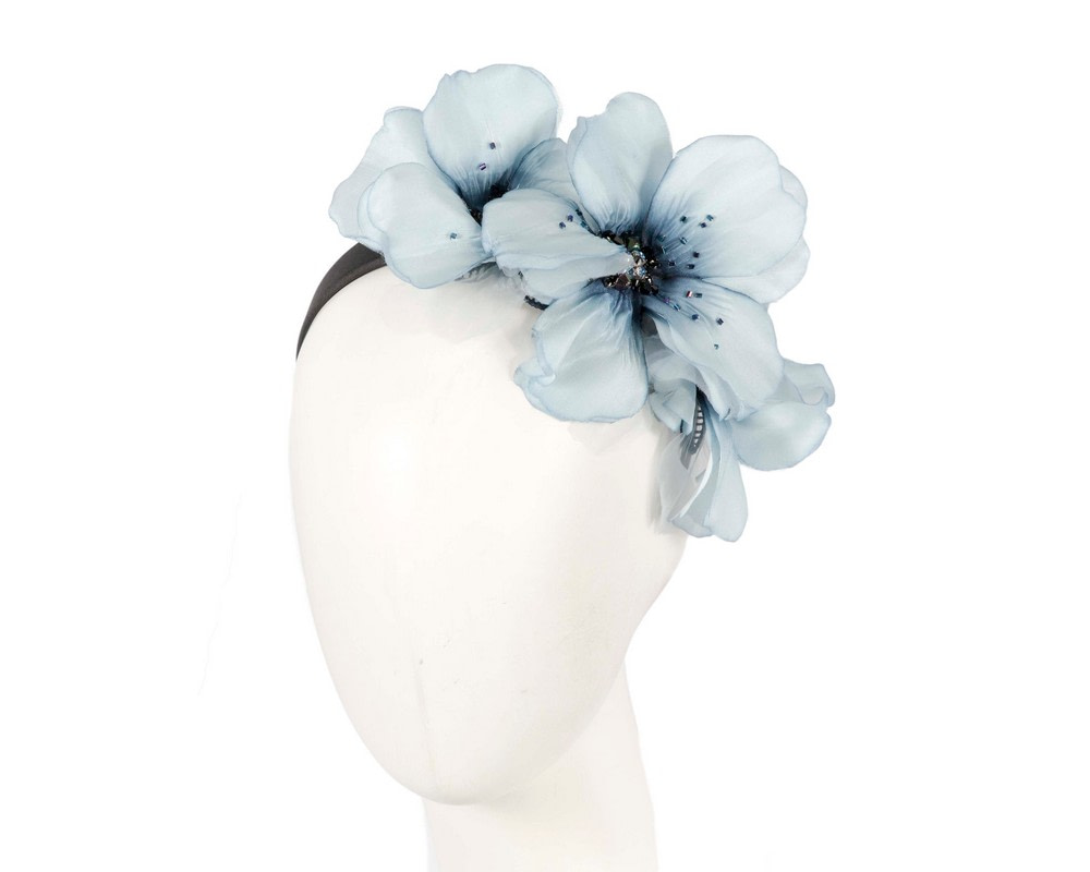 Exquisite blue flower fascinator by Fillies Collection