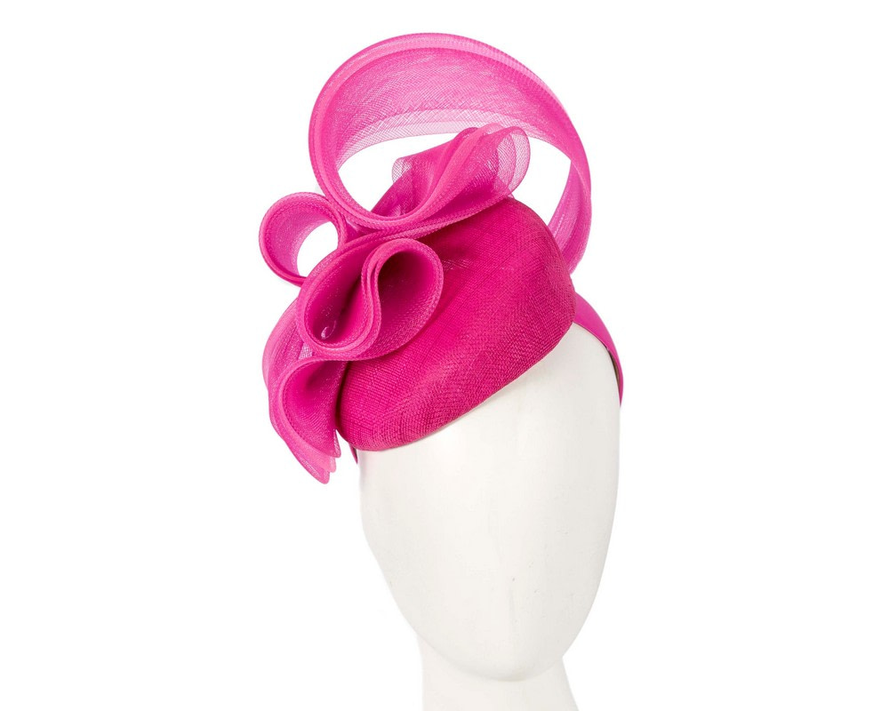 Fuchsia racing pillbox fascinator by Fillies Collection