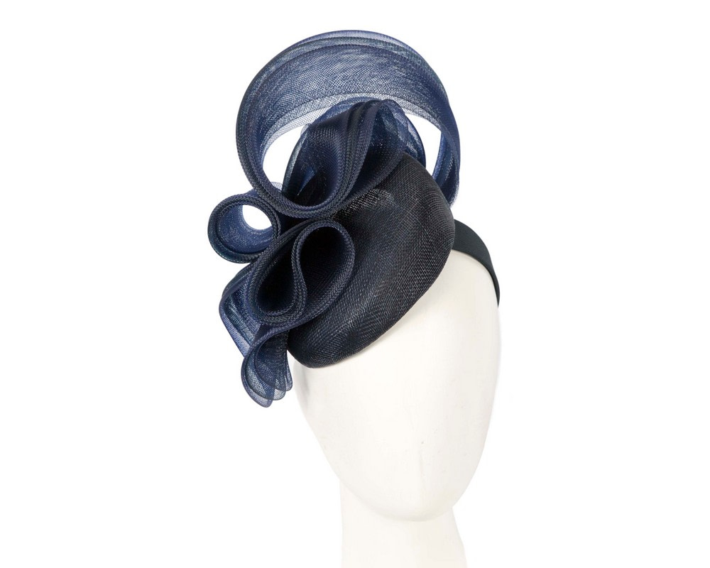 Navy racing pillbox fascinator by Fillies Collection