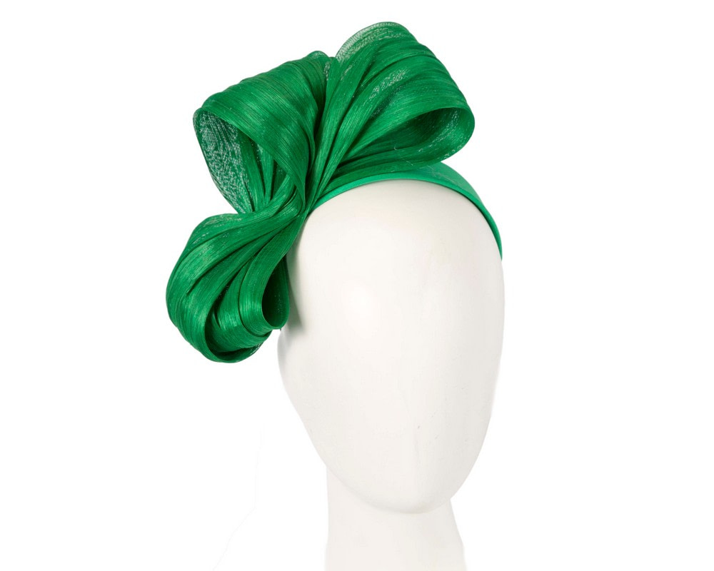 Large green bow racing fascinator by Fillies Collection