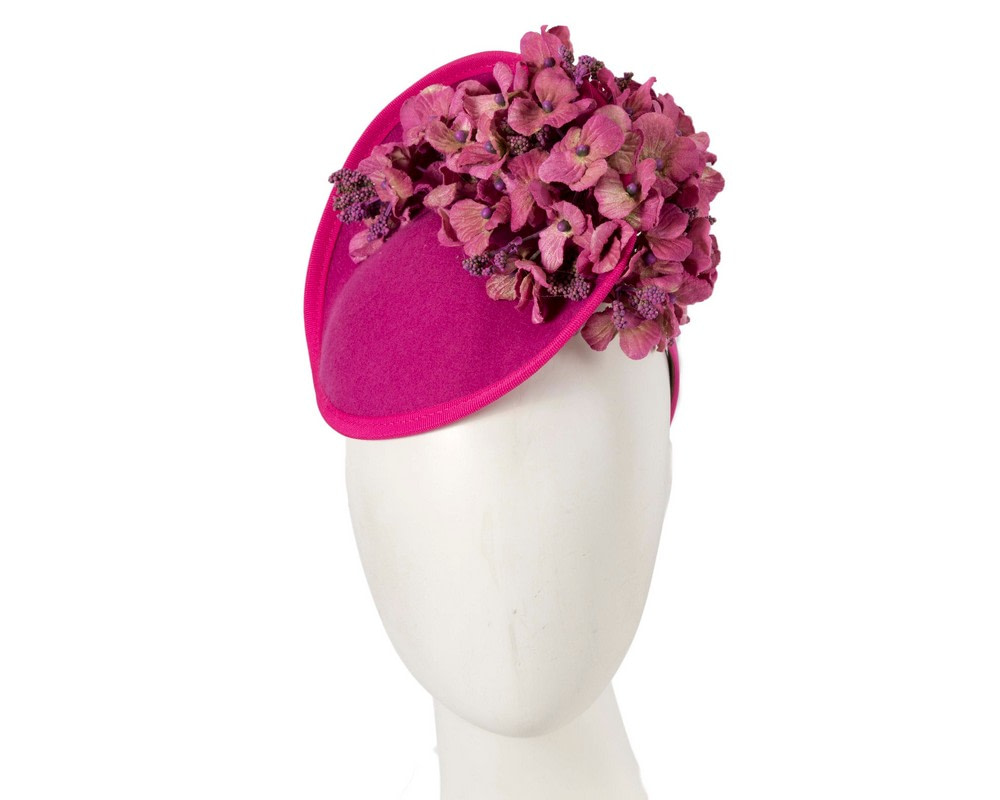 Fuchsia winter racing fascinator by Fillies Collection