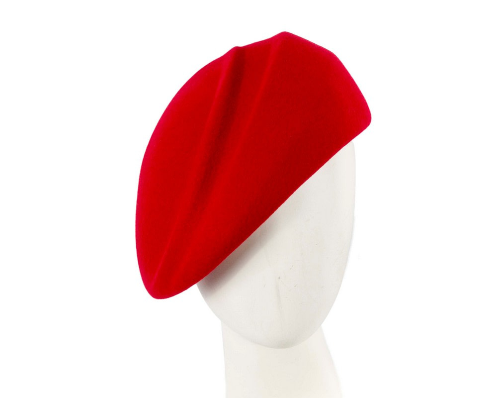 Red felt hat by Max Alexander