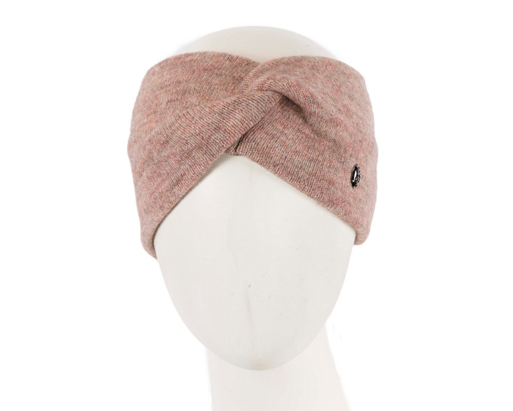 Beige European made woolen headband headscarf