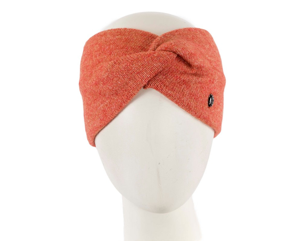 Orange rust European made woolen headband headscarf