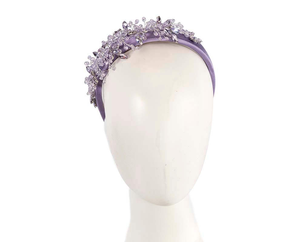 Lilac crystal headband fascinator