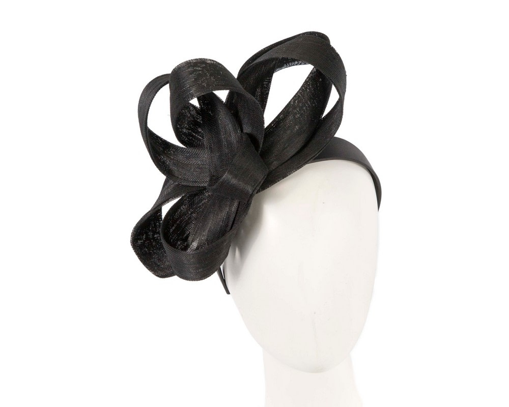 Black loops racing fascinator by Fillies Collection