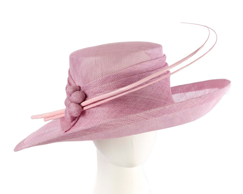 Large lilac sinamay hat by Max Alexander