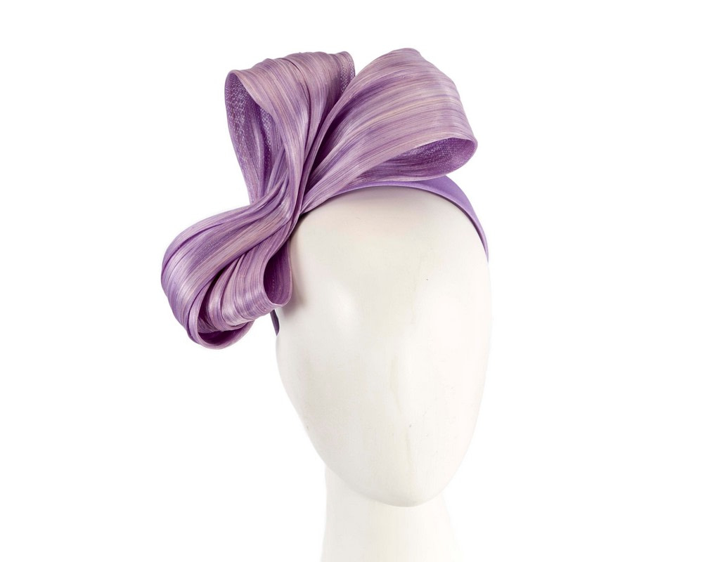 Large lilac bow racing fascinator by Fillies Collection