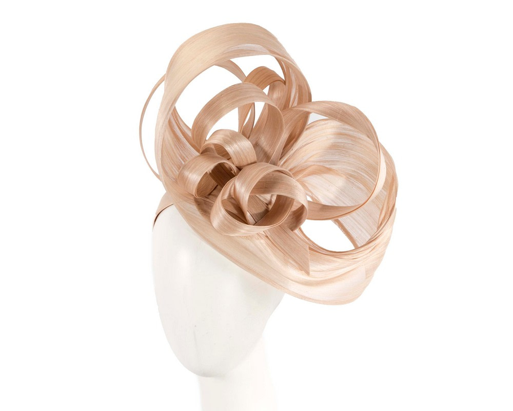 Large bespoke nude fascinator by Fillies Collection