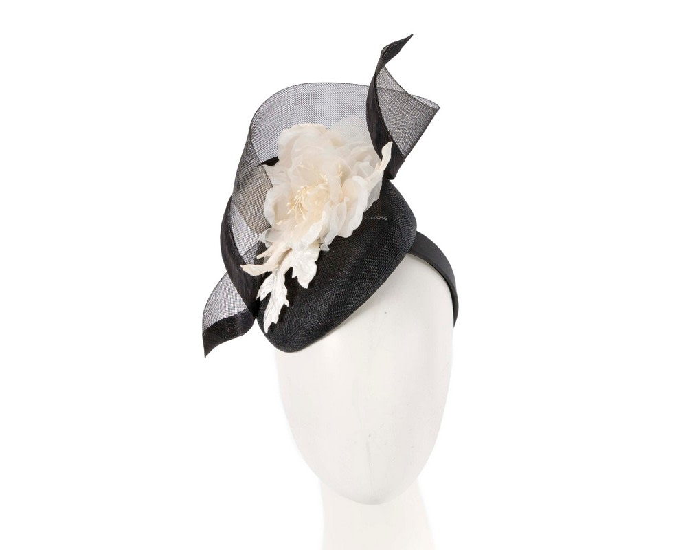 Black & cream spring racing fascinator by Fillies Collection