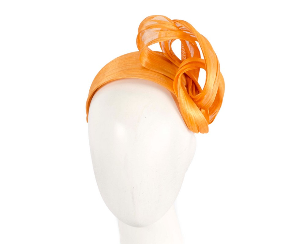 Orange retro headband racing fascinator by Fillies Collection