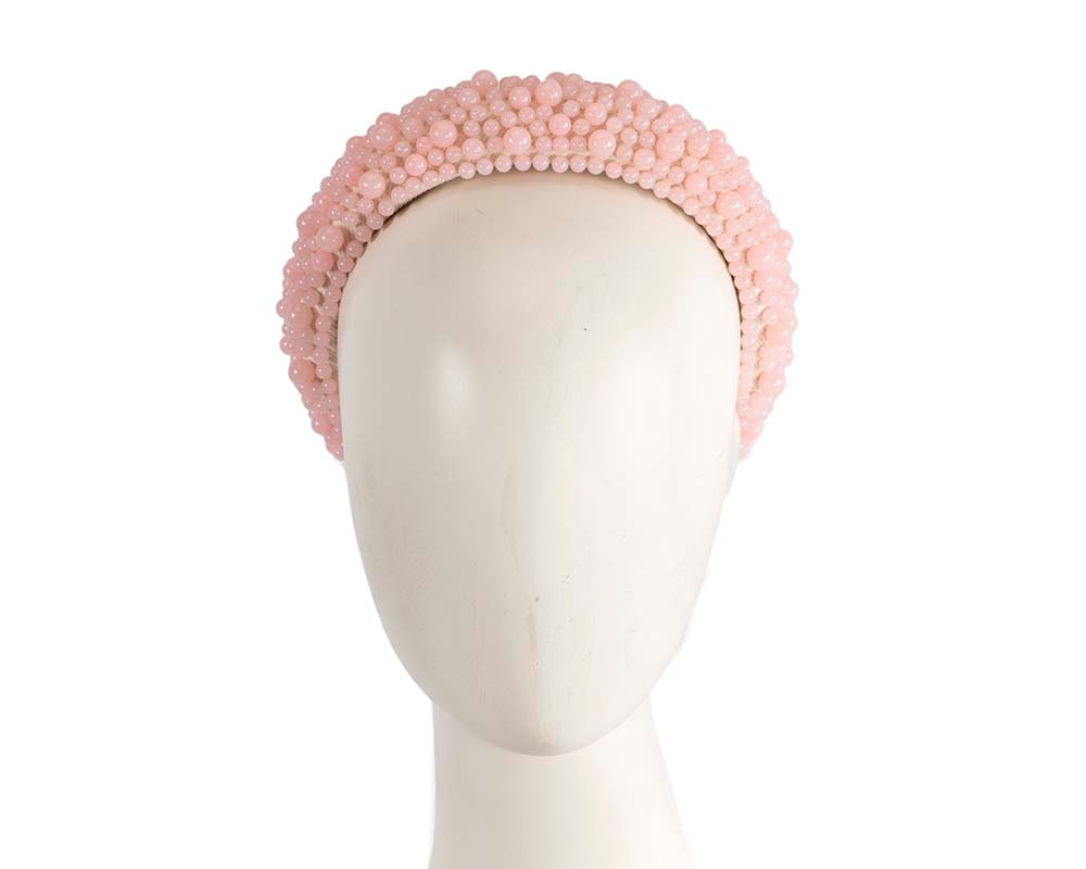 Light pink pearls fascinator headband