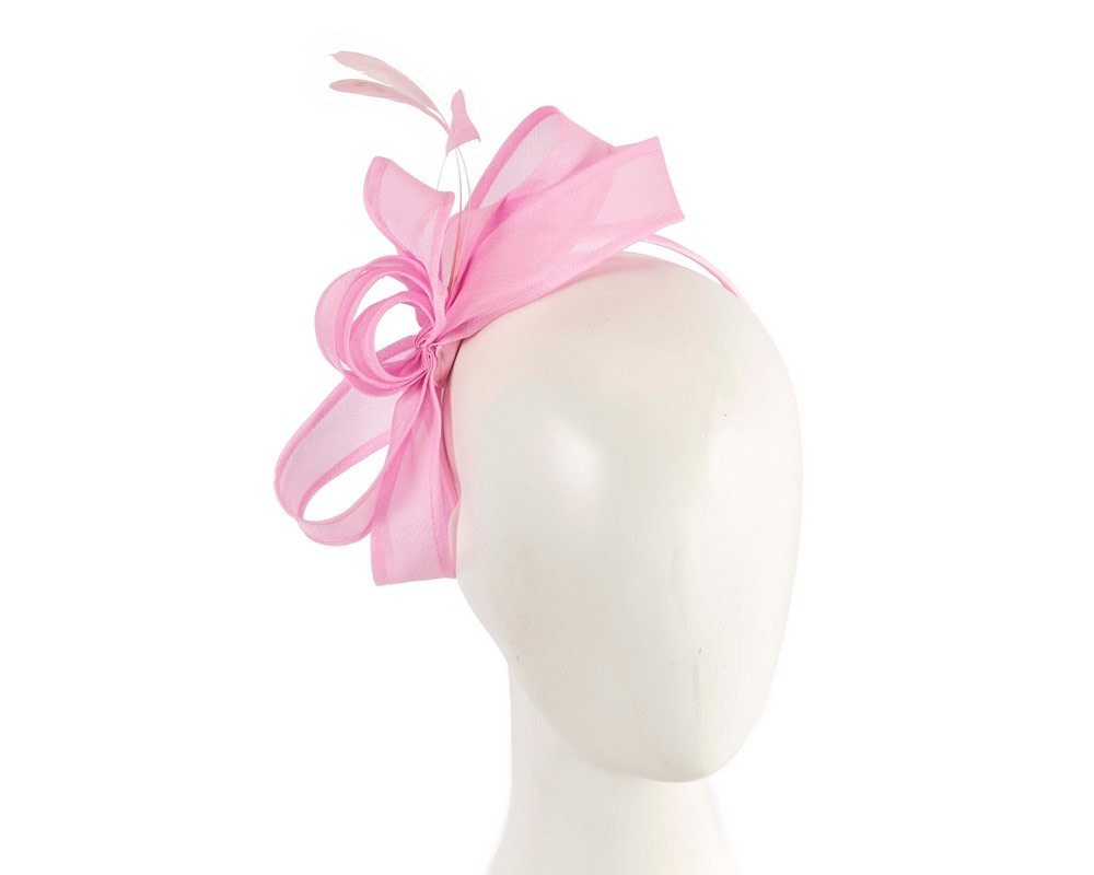 Small pink organza headband by Max Alexander