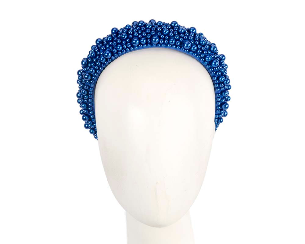 Royal Blue pearls fascinator headband