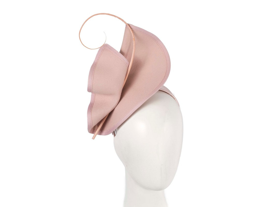 Blush felt winter fascinator by Fillies Collection