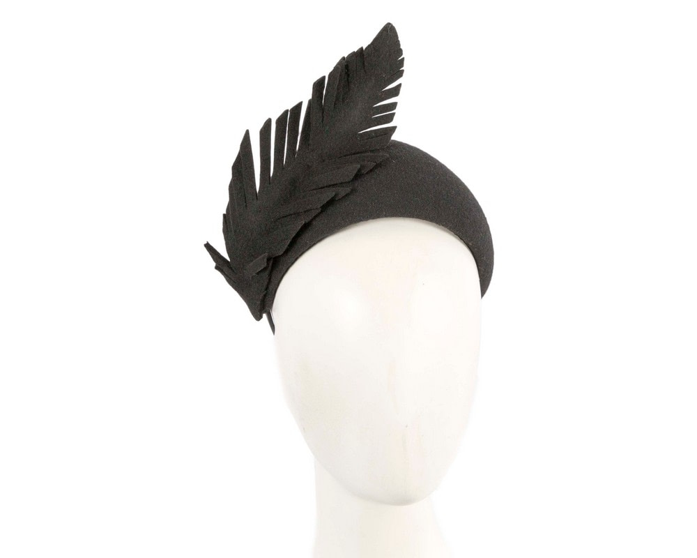Bespoke black winter fascinator by Fillies Collection