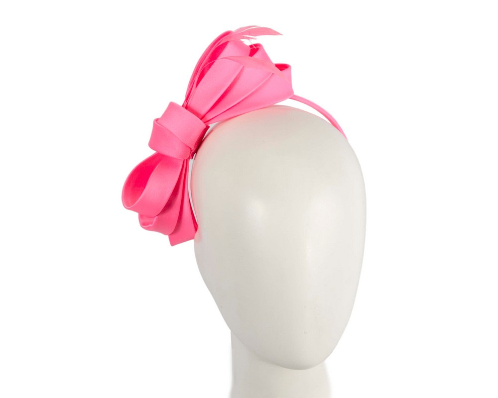 Hot Pink bow racing fascinator by Max Alexander