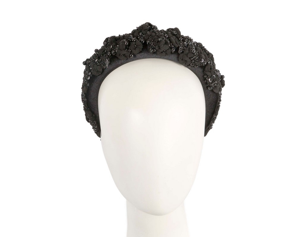 Black fascinator headband by Max Alexander