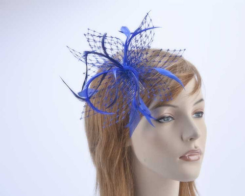 Royal blue fascinator 4825RB