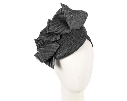 Bespoke black pillbox fascinator by Fillies Collection