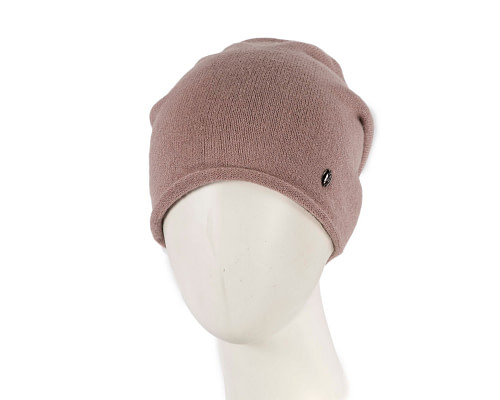 Beige warm wool beanie. Made in Europe