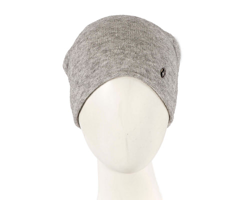 Grey marle warm wool beanie. Made in Europe