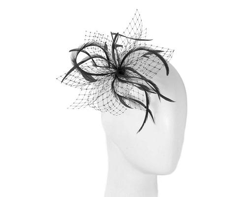 Black custom made fascinator comb