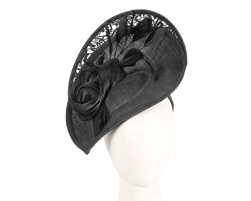 Large black spring racing fascinator by Fillies Collection