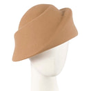 Designers beige felt hat - Fascinators.com.au