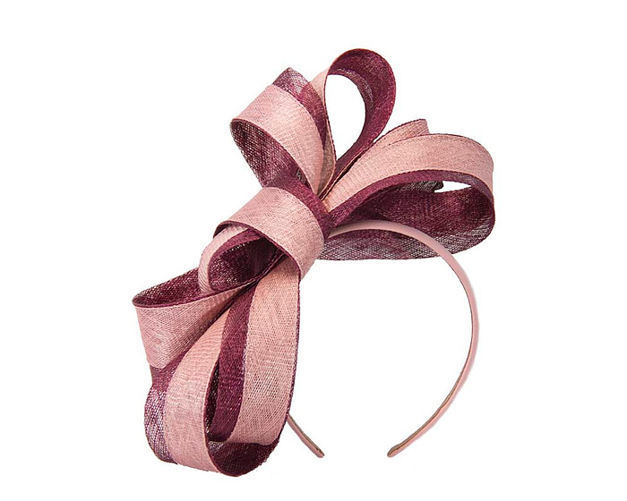 Burgundy and pink fascinator by Max Alexander - Fascinators.com.au