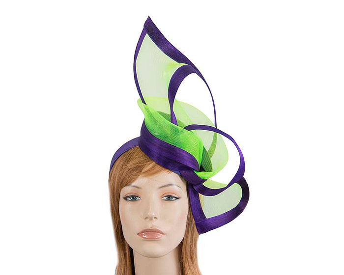 Lime purple fascinators S107LP - Fascinators.com.au