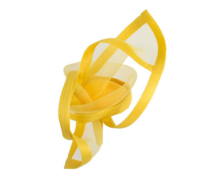Edgy yellow fascinator by Fillies Collection - Image 3