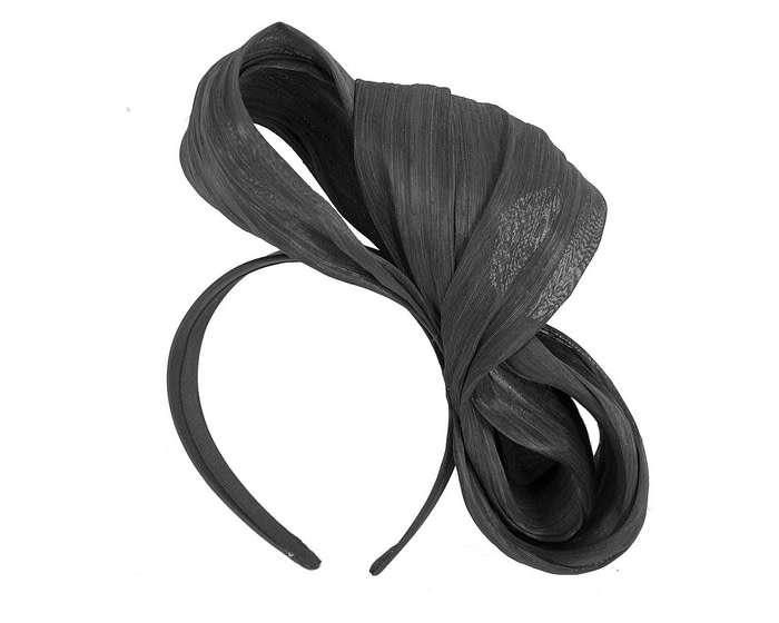 Large black bow racing fascinator by Fillies Collection - Fascinators.com.au