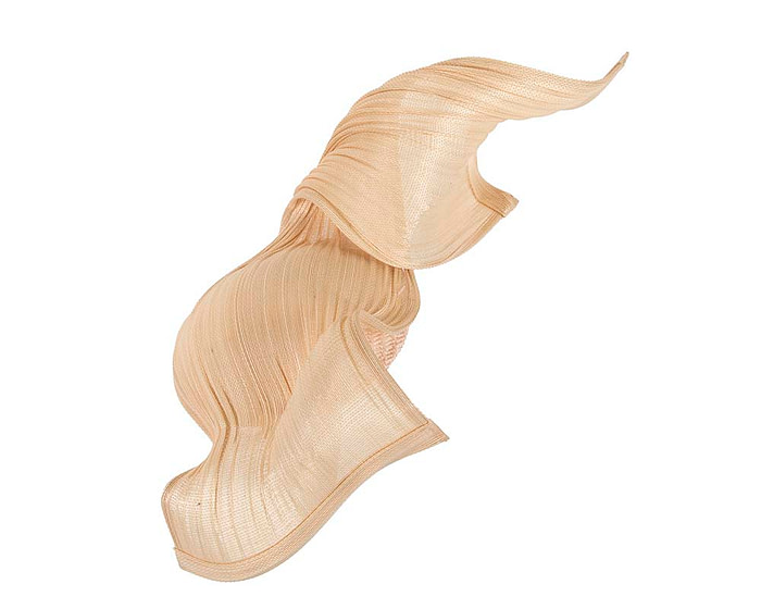 Nude jinsin wave fascinator by Fillies Collection - Fascinators.com.au