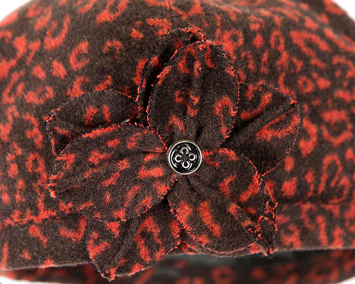 Black rust beret J269BR - Fascinators.com.au