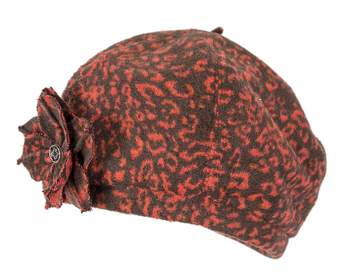 Black rust beret J269BR - Fascinators.com.au