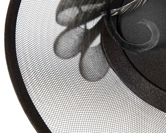 Black custom made special occasion hat - Image 5