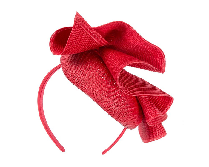 Bespoke red pillbox fascinator by Fillies Collection - Image 6